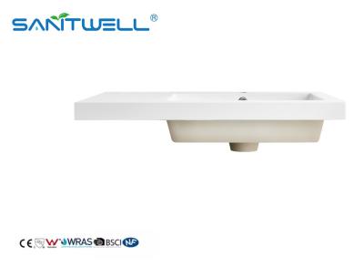 中国 SWF750Rの右側の洗浄手の石の洗面器の環境友好的でさまざまなサイズの光沢のある白い洗面器 販売のため