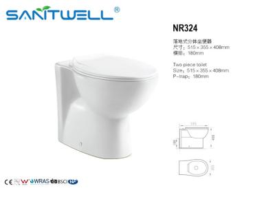 China Colored Multifunction Toilet Ceramic Two Piece WC White color for sale