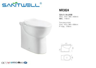 China Thin Seat Cover UF Rimless Wall Hung Wc Toilet , Eastern Europe Toilet for sale