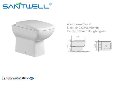 China Hotel Bathroom Washdown Bathroom Toilet Commode with Watermark Certification for sale