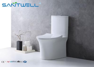 China White Ceramic Wc Single Piece Toilet 655*395*770 mm Size Nano glazing OEM for sale