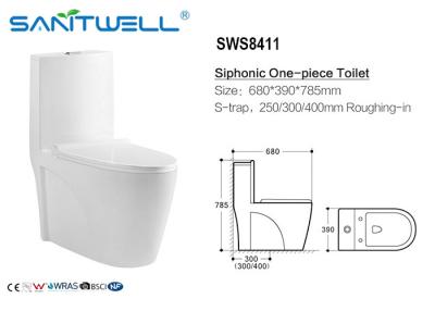 China Inodoro wc / siphonic wc Water-absorptivity < 0.2% , Siphonic Action Toilet for sale