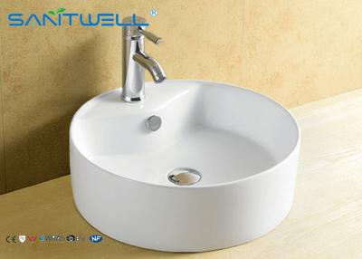 China Basin Above Counter Mounting Ceramic Vanity Hand Wash Basin 410*410*145mm for sale