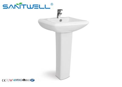 China Bathroom Pedestal Basins SWC3841 Oval Ceramic Hand Wash Basin European Market for sale