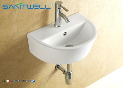 China Small counter type hand wash basin wall hanging ceramic white 445*330*155 mm for sale