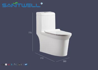 China SWS61011 single unit toilet  porcelain WC 710*380*775mm Size , white one piece toilet for sale
