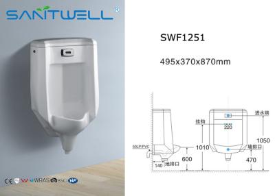 China Ceramic Retrofit Washdown Urinal SWF 1251 495*370*870 mm size for sale