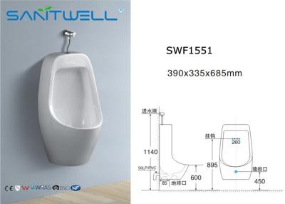 China High Temperature Wall Mounted Urinal Toilet Bowl For Male 390*335*685 mm for sale