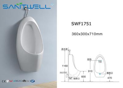 China Kid Ceramic Urinal  Wall Hung Saving Water 360*300*710 mm size for sale