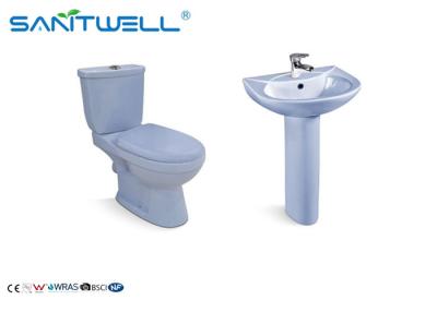 China Square close coupled toilet Universal gravity flush 665*400*835mm Size for sale