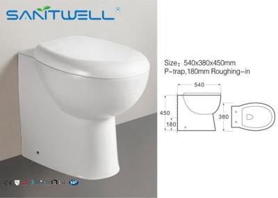 China Wall Faced Toilet Living Room Hotel  , Compact Close Coupled WC 540*380*450 mm for sale