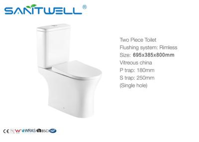 China Sanitary Ware Ceramic Wc Toilet Washdown S Trap P Trap Two Piece Floor Standing for sale