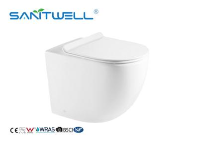 China White Ceramic Professional Free Standing Toilet With Rimless Flushing System for sale