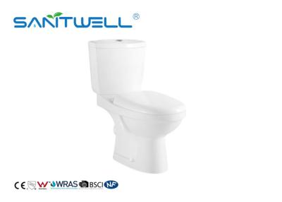 China Modern 2 Piece Toilet Close Coupled Pipe Glazed With Washdown Flushing System for sale