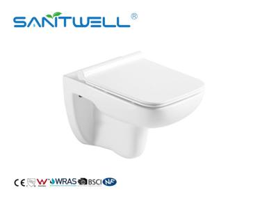 China Rimless Flushing Wall Hanging Toilet Smooth Sewage Compact Structure ODM / OEM for sale