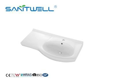 China White Rectangular Shape Counter Top Wash Basin Bathroom Wash Basin For Hand Clean for sale