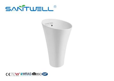China Hand Wash Bathroom Pedestal Basins Compact Structure Ceramic Sink CE Certification for sale