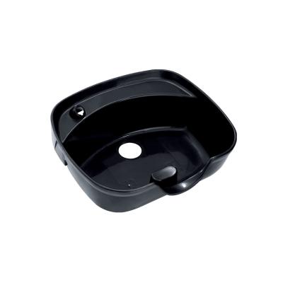 China New Wholesale Styles 2022 Black Ceramic shampoo bowl wash basin for barber shop for sale