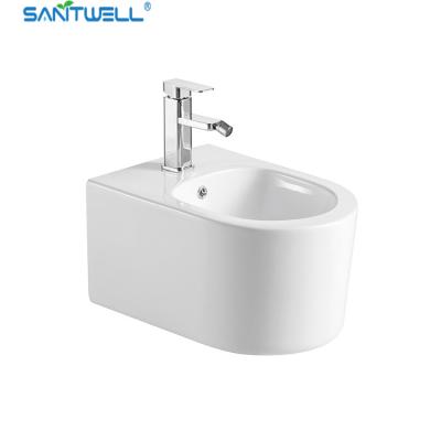 China SWJ0431 Bathroom WC pan White Wall Hung Bidet 490*370*300 mm size , Floor mounted bidet for sale