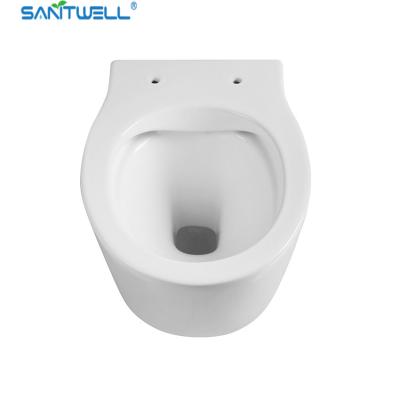 中国 Sanitwell SWJ1025の浴室WCの白い便器の縁なしのフラッシュ 販売のため