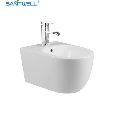 中国 卸し売り浴室WC鍋の白い壁によって掛けられるビデ490*370*300 mmのサイズの床-取付けられたビデ 販売のため