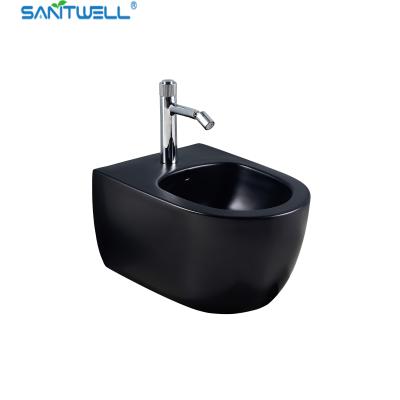 China Bathroom WC pan SWJ1131MB White Wall Hung Bidet 490*370*300 mm size , Floor mounted bidet for sale