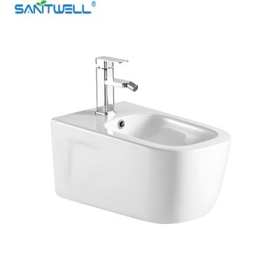 China Bathroom WC pan SWJ1231 White Wall Hung Bidet 490*370*300 mm size , Floor mounted bidet for sale