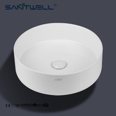 China Chaozhou Modern round Art Above Counter Basin Ceramic Basin For European Market for sale