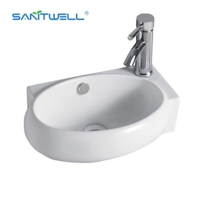 China White above counter ceramic basin AB8304 Vessel Sink  WashBasin Countertop Ultra Thin Edge Bathroom Art Basin for sale