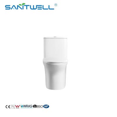 中国 流しの陶磁器の製造者の卸し業者の浴室SWM8614が付いているチャオチョウの衛生製品の一つの洗面所 販売のため