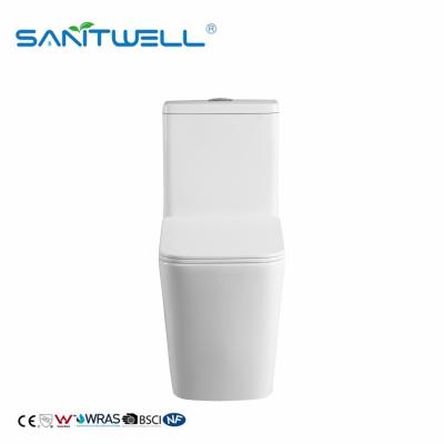 China Sanitary Modern Chaozhou WC Bowl Wash Down ONE Piece Floor Toilet SWM8616 for sale