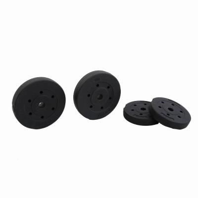 China Plastic Coated 10kg Weight Plates , Dia33.8cm Barbell Weight Plates for sale