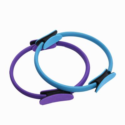 China 38cm 350g Yoga Exercise Equipment Double Handle Yoga Pilates Ring for sale