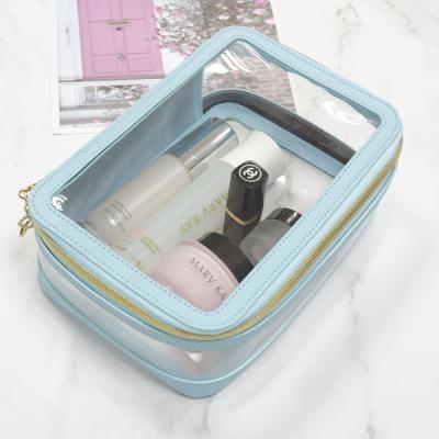 China New Arrival Waterproof PVC Leather Bag Beauty Makeup Transparent Cosmetic Case for sale