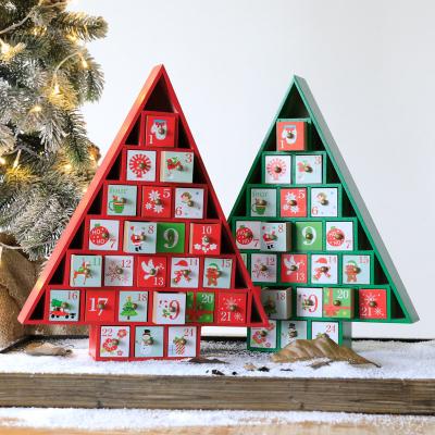 China Caja de regalo cosmética de Advent Christmas Calendars Fillable Glitter de las cajas de número de caja de la Navidad del calendario en venta