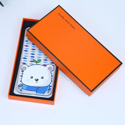 China Eco Friendly Plain Orange Rigid Paperboard Mobile Case Packaging Box ODM For Phone Cover for sale
