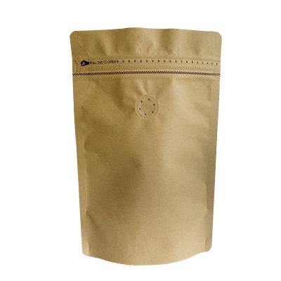 China ODM Moistureproof Kraft Paper Food Pouches Bag With Valve Packaging for sale