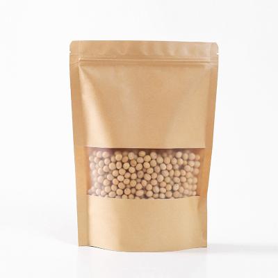 China Las bolsas de papel Kraft de la comida del OEM empapelan los bolsos Ziplock para el almacenamiento seco de las nueces en venta