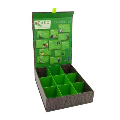 China CMYK personalizado dividiu caixas de presente magnéticas de dobramento do cartão para o empacotamento do café do chá à venda