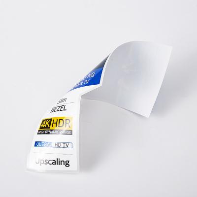 China Custom Self Adhesive Label Sticker Fixed Transparent Digital LOGO à venda