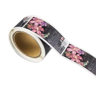 China Customized Printing Self Adhesive Label Sticker Flower Transparent Sticker for sale