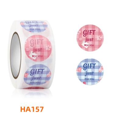 중국 생일 선물 스티커 장식적 밀봉 라벨 자기 접착력 스티커롤 판매용
