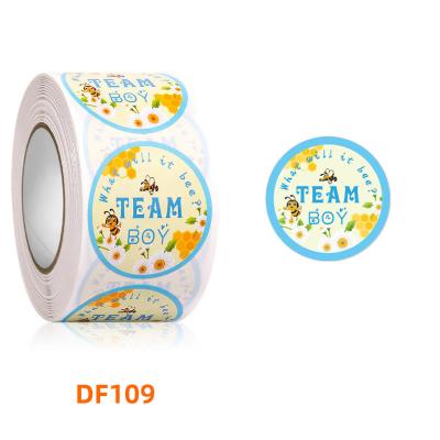 China Coated Paper Seal Sticker Label Team Girl Boy Children Sticker With Flower for sale