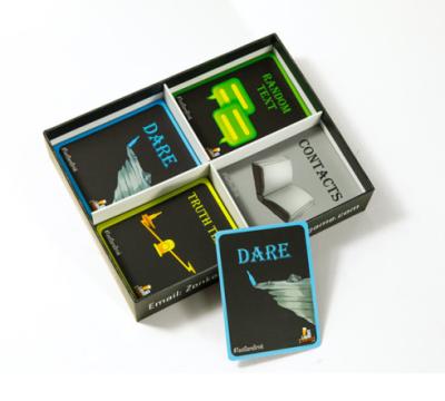 Cina Logo stampato carte da gioco personalizzate scatola di carta impermeabile scheda flash didattica in vendita