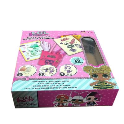 China Custom Design Children'S Gift Sets Paper Box With Window Toy Packaging Box for sale