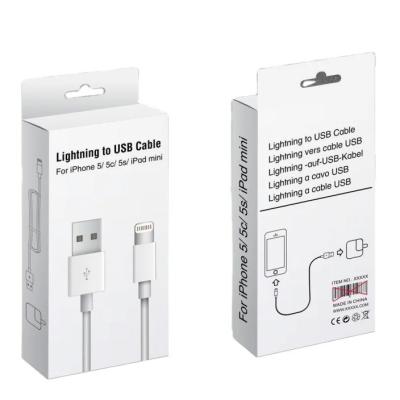 China Cartão de papel personalizado UV USB Cable embalagem carregador de dados design de caixa de cabo à venda