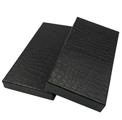 China Custom Logo Belt Packaging Hard Box Black Hard With PU Leather Belt Box for sale