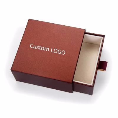 China Custom Cardboard Gift Box Drawer Box Necklace Bracelet Rings Jewelry Watch Packaging Boxes Te koop
