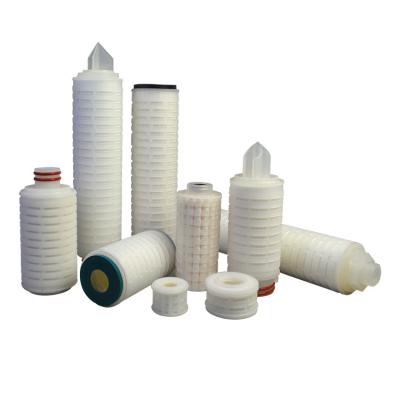 China cartucho de filtro plisado membrana de nylon de los PP del PES de 0,1 0,2 micrones PTFE en venta