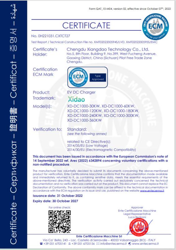 CE Certificate - Chengdu Xiangdao Technology Co., Ltd.